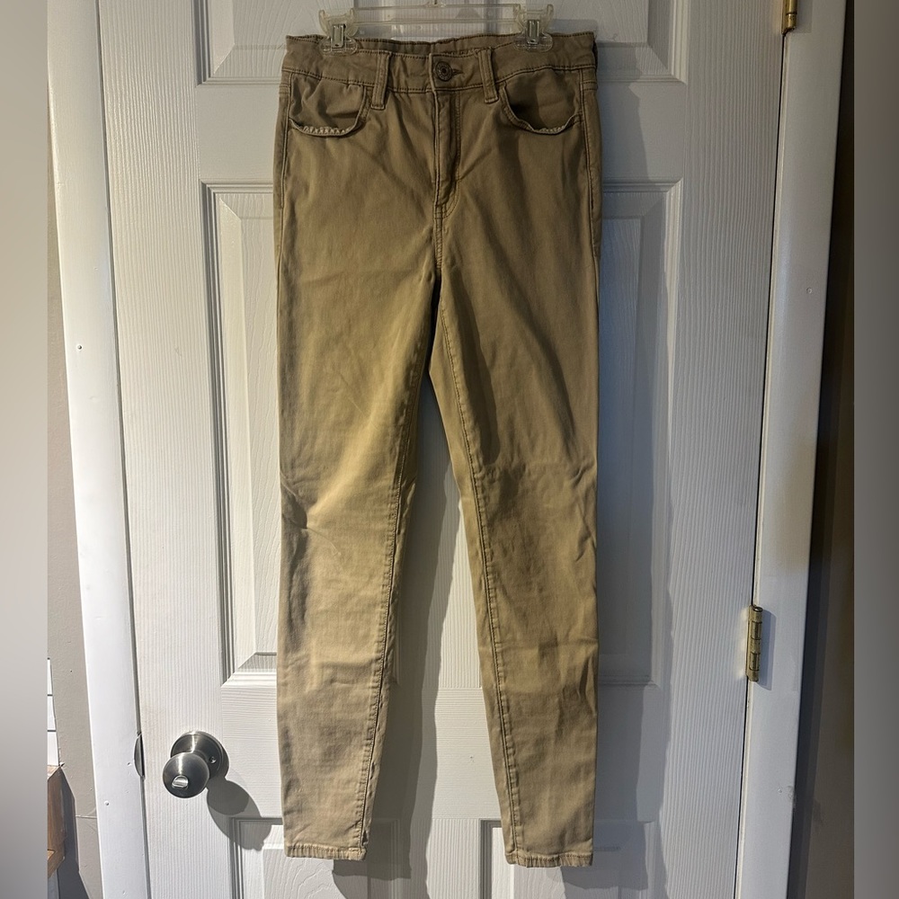 American Eagle stretch skinny khakis, size 4 regular